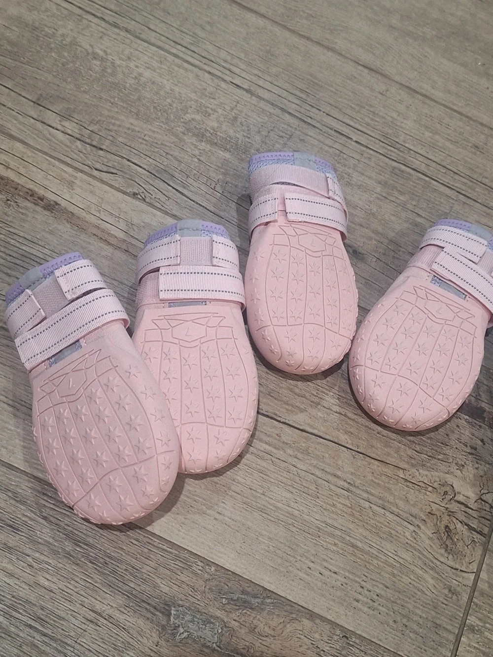 Furmate All Terrain Dog Boots Size 7 Pink Purple Paw Protectors Set of 4 NIP
